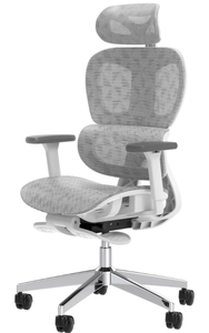 lot 16472 image: PatioMage Ergonomic Office Chair, Big and Tall Desk Chair with Adjustable Lumbar Support & Seat Depth, High Back Computer Chair, Swivel Mesh Chairs with Wheels for Home Office, White - Retail $399