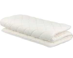 lot 16488 image: FULI Japanese Futon, Full Size, White - Foldable Shikibuton Floor Bed - Medium Firm Quilted Cotton Sleeping Pad, Portable Roll-Up Japanese Floor Bed for Guests & Small Spaces - Retail $376