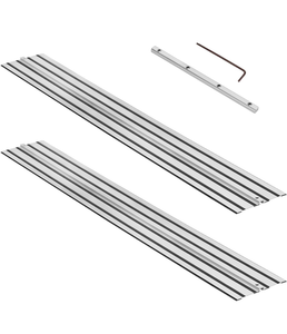 lot 16501 image: 110 Track Saw Guide Rail for DeWalt Track Saws, 55 x 2 Guide Rail with Connector Replacement for DeWalt DWS5022, Perfect for Woodworking and Longer Cuts, Aluminum Extruded - Retail $105