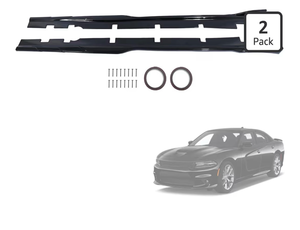 lot 16565 image: Side Skirts Glossy Black Pair Fit for Dodge Charger SRT RT GT SXT 2015-2023 Side Skirt Body Kit Extension Side Lip Rocker Panel Guard Accessory ABS  Need Drilling - Retail $109