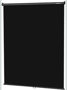 lot 16588 image: RAUBAY Retractable Pull Down Black Screen Backdrop - 59.8 x 86.6 Collapsible Wall-Mount Background for Professional Video Production, Photography, TikTok and Video Conferencing - Retail $129