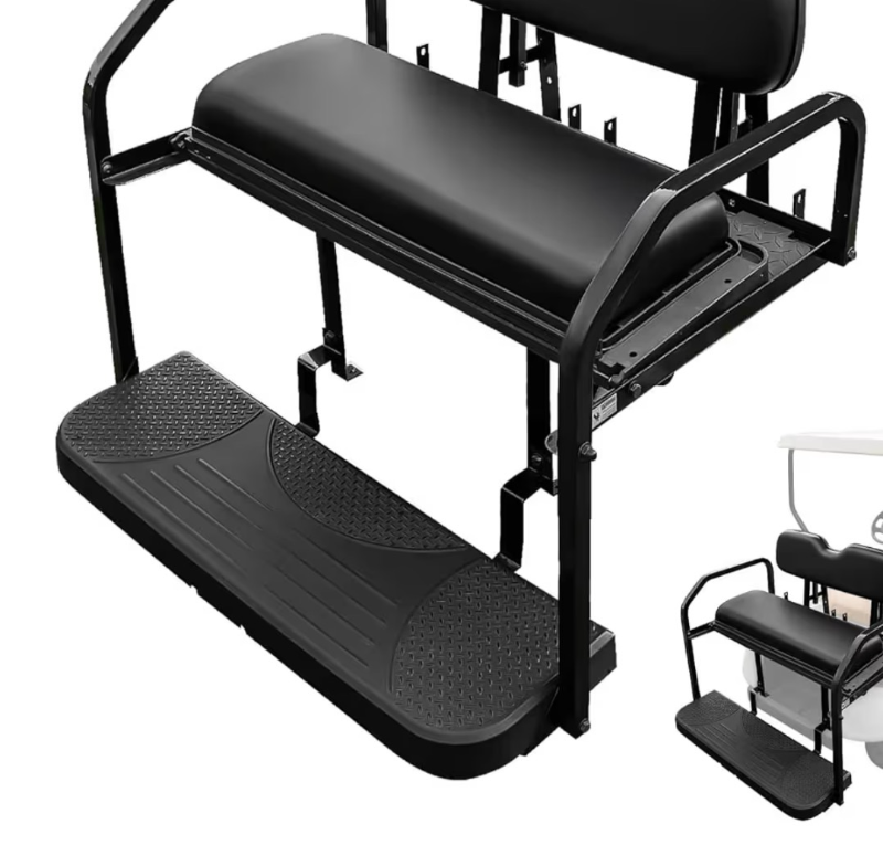 lot 2820 image: Golf cart seat and metal feet stand (no handles) - Retail $0