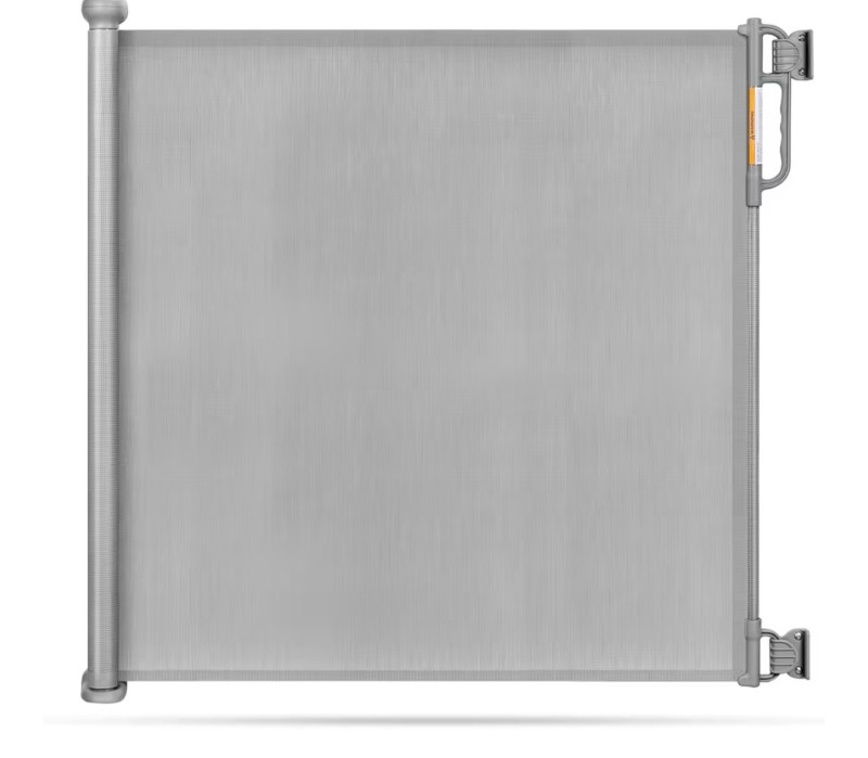 lot 933 image: Momcozy Retractable Baby Gate, 33 Tall, Extends up to 55 Wide, Child Safety Baby Gates for Stairs, Doorways, Hallways, Indoor, Outdoor - Retail $0