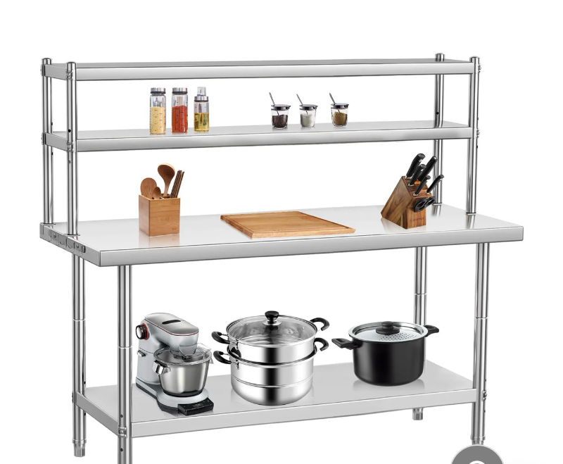 lot 2674 image: Gravee stainless steel workbench  - Retail $0