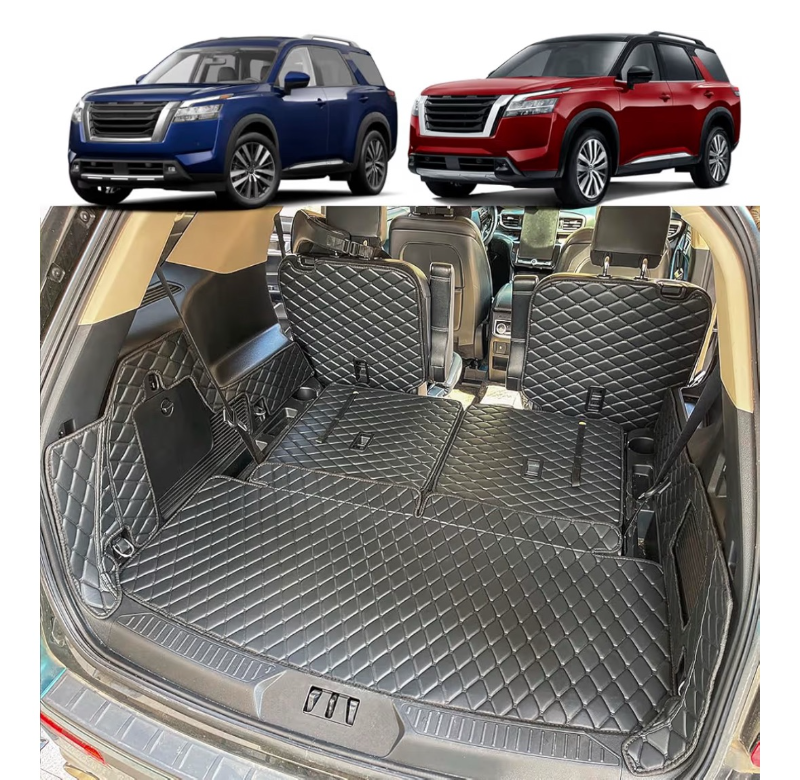 lot 2726 image: Cargo Mat Compatible with Nissan Pathfinder 2022-2025 Trunk Mat (and Rear Left and Right Side Panels) Cargo Liners Pathfinder - Retail $0