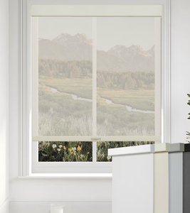 lot 8457 image: persilux sun screen roller 36x72 beige - Retail $0