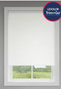 lot 8462 image: Levolor Blackout Roller Shade - 55-in x 78-in - Vinyl - White 2043758 - Retail $60