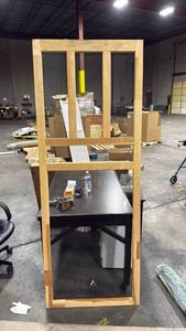 lot 8466 image: 80x30�� wood screen door (small hole in screen) - Retail $0