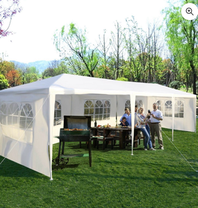 lot 8482 image: Costway 10x30 Party Wedding Tent Event Canopies Heavy Duty Pavilion 5 Sidewall44lbs - Retail $0