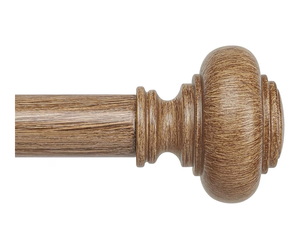 lot 8489 image: Wood Curtain Rods for Windows 48 to 84 Inch, Boho Vintage - Retail $0