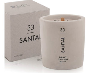 lot 2007 image: Lulu Candles  Santal Scented Candle  The Loft Collection  Concrete Cement Jar Candle  Soy Candles for Home Fragrance & Decor  Wood Wicked & Highly Scented Candle  9 Oz.