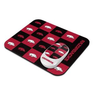 lot 2020 image: NCAA Arkansas Razorbacks Mouse and Mousepad Set USB-A Wireless Radio Frequency