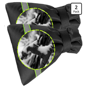 lot 2034 image: Outdoor Faucet Cover for Winter - Pro 7.1 W x 9.8 H - 2 Pack Outdoor Water Faucet Cover Socks for Winter Freeze Protection Pipe Insulation Reusable Waterproof Insulated Spigot backflow Cover
