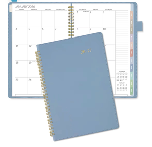 lot 2048 image: SUNEE 2026-2027 Monthly Planner 7.3x10.1 - 2-Year (Jan 2026 - Dec 2027), Vegan Leather Cover Monthly Planner Year Calendar, Blue