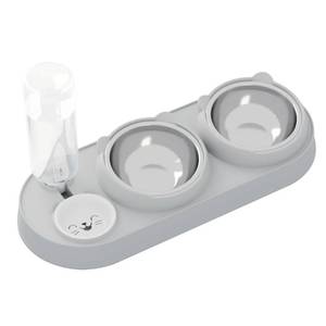 lot 2055 image: Vandetai Pet Supplies Basic Cat Bowls Elevated Cat Food and Water Bowl Set - Ideal Raised Small Dog Bowls for Indoor - Whisker Fatigue & Spill Proof Feeding Station.
