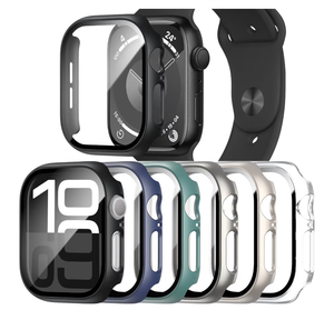 lot 2057 image: 6 Pack Case with Tempered Glass Screen Protector for Apple Watch Series 1011 46mm, Ultra-Thin Protective Face Cover Hard PC Bumper Case for iWatch 46mm Accessories