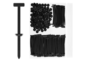 lot 2063 image: 100PCS Nylon Universal Cable Tie Buckle, Automotive Clips Fastener, Self-Locking Zip Ties Holder for Car Repair, Fender Trunk Bumper Retainer, Home & Garage Use
