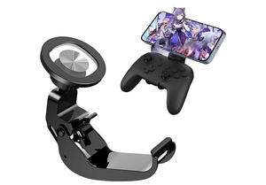 lot 2073 image: DOYO Magnetic Controller Phone Mount Clip for Switch and Switch Lite Pro Controller, Gaming Phone Holder, Adjustable Mag-Safe Phone Mount Holder for Switch Controller