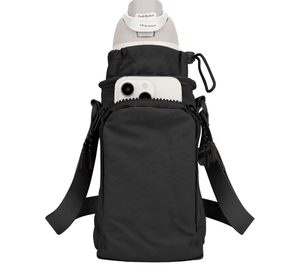 lot 2074 image: Linkidea Water Bottle Carrier with Strap Compatible with Owala FreeSip 24oz32oz, Iron Flask Wide Mouth 32oz, Waterbottle Sling Bag Holder, Shoulder Strap with Phone Pocket