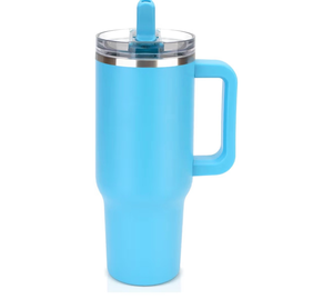 lot 2077 image: Sursip 40 oz Tumbler with Handle and Flip Straw, 100% Leakproof Lid Insulated Cup Stainless Steel Water Bottle for Cold Drinks Travel Mug, BPA-Free, Dishwasher Safe