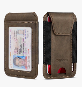 lot 2125 image: RUNBOX Wallet for Men 6-8 Cards With ID Window RFID Blocking Wallet Credit Card Holder Minimalist Front Pocket Gifts Ideal Choice