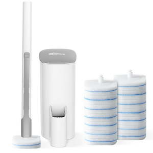 lot 2130 image: oshang Disposable Toilet Brush - Toilet Bowl Cleaner  Toilet Cleaning Supplies  Toilet Brush with Holder  14 Refills for Bathroom Cleaning
