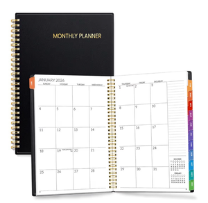 lot 2139 image: SUNEE 2026-2027 Planner - 24 Months (Jan 2026 - Dec 2027) - 7x10 Monthly Spreads & Yearly Planner, Black
