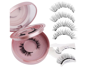 lot 2140 image: 5Pack of  2-Pairs Magnetic Eyelashes Kit with Applicator Wendy Natural Reusable False Lash Soft Waterproof False Lash No Glue Needed, K8-604-X1 (10 total pairs)