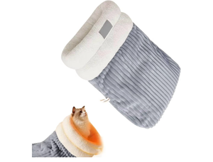lot 2142 image: Cat Sleeping Bag, Self Warm Pet Bed Cave Bag for Indoor Cats, Cat Cave Bed 360° Wrap for Cats Up to 8kg, Large 21 x 18 Inches