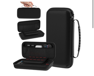 GLDRAM Black Carrying Case for Nintendo Switch 2 (2025), Durable Hard Shell Protective Travel Bag with Expanded Accessory Compartment & Game Cartridge Case Portable Storage Pouch for Nintendo Switch 2