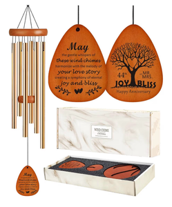 lot 2176 image: 44th 35 Wind Chimes Anniversary Wedding Gifts for Couple, Unique Parents Wedding Anniversary Decorations, Personalized Cool Engagement Gifts