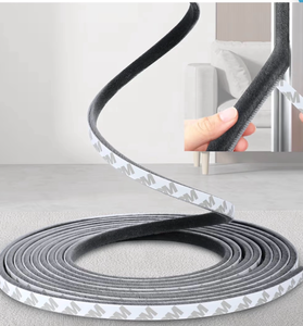 lot 2211 image: 33 Ft Self-Adhesive Weather Stripping Seal for Doors and Windows, 0.35 Wide x 0.6 Thick, Gray - Soundproof, Windproof, Dustproof, Energy-Efficient Gap Filler for Sliding Windows and Door Frames