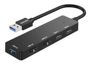 lot 2235 image: USB Hub 5 Ports, Multi-Port Hub with USB 3.0, USB A Splitter for Laptop with USB C Data Port, Portable USB Mini Multiport Expander for Laptop, PC, HDD, Desktop, HP, Dell XPS, etc