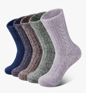 lot 2265 image: Loritta Wool Socks for Women, Winter Warm Stocking Stuffers Gifts for Women Cabin Crew Hiking Boot Socks