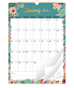 lot 2266 image: 2026 Wall Calendar - 2026 Calendar from Jan. 2026 to Dec. 2026, 2026 Calendar 12 Month, 12x17, Large Ruled Blocks Perfect for Home or Office