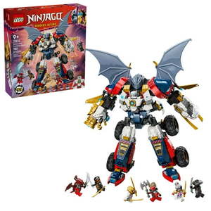 LEGO NINJAGO Zane s Ultra Combiner Mech Ninja Toy - Pretend Play 4-in-1 Building Toy Set for Kids  Boys and Girls  Ages 9+ - with 6 Minifigures - Gift Idea for Birthdays - 71834