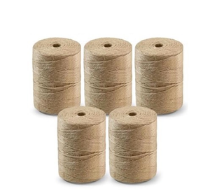 lot 2304 image: 5 PCS Twine String Bulk - 3000 Feet Long Garden Twine, 2mm Thin Natural Jute Twine for Crafts, Garden Rope, Christmas Accessories Bulk, 600 Feet Each Roll