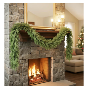 lot 2317 image: Christmas Norfolk Pine Garlands, 6 Ft Artificial Pine Garland Ornament, Realistic Green Artificial Greenery Garland for Table, Mantle, Wall, Indoor, Outdoor Christmas Decorations