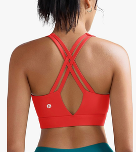 lot 2322 image: RUNNING GIRL Sports Bra for Women High Support, Molded Cup High Impact Sports Bras with Sewn in Pads Strappy Running Bra