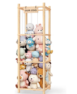 lot 2326 image: Stuffed Animal Storage & Organizer, Wooden Cute Zoo Toy Holder for Toddler Rooms, Playrooms & Bedrooms