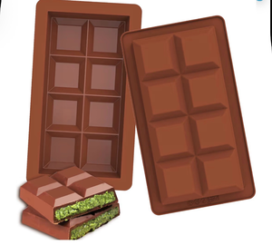 lot 2337 image: Kamehame Deep Chocolate Bar Molds 2 Pack, Large and Thick Silicone Chocolate Molds for Stuffed Bar, Big Chocolate Candy Bar Mold for Homemade Filling Knafeh Pistachio Chocolate Bar(8 Snap)