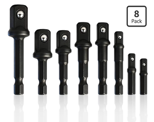 lot 2358 image: HORUSDY 8-Piece Impact Sockets Adapter Sets, Hex Shank 14 38 12