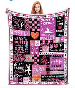 lot 2368 image: Ballet Gifts Ballet Blanket Ultra Soft Lightweight Throw Blanket Ballet Lovers Ballerina Gifts for Girls Teens Christmas Birthday Gifts 60X50
