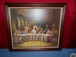 Framed Lords Supper Picture