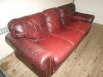 Leather Couch - Burgundy Color