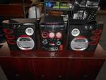 Black and Red Stereo System