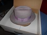Men's Size 7 Fedora Hat Purple/Grey