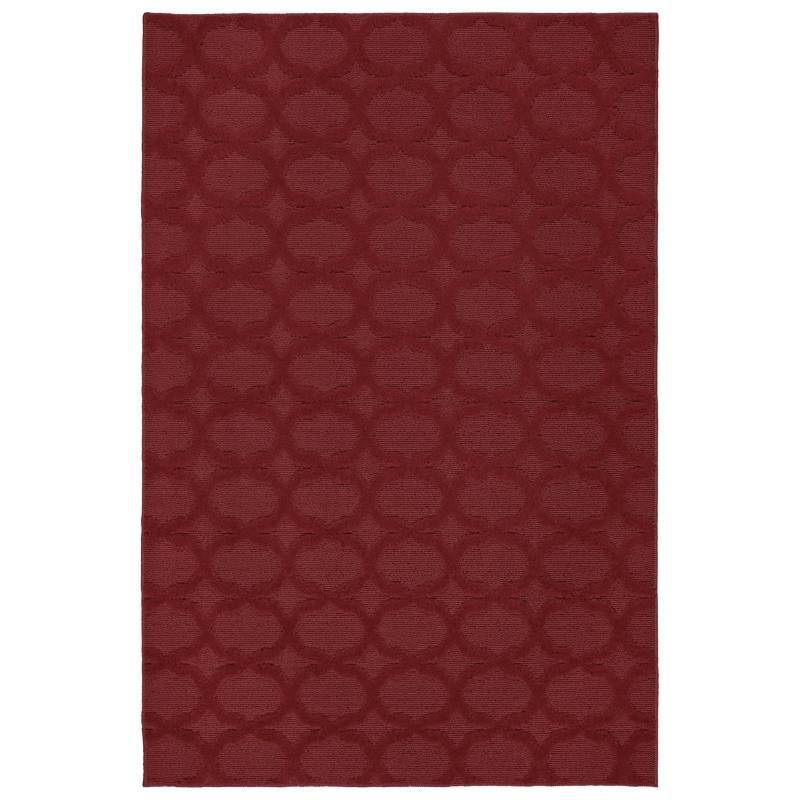 lot 61954 image: Garland Rug Sparta Non Slip Polypropylene 4 Ft. X 6 Ft. Chili Pepper Red Area Rug- Ideal for Living Rooms & Hallways, Stylish & Durable for High-Traffic Areas