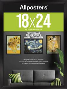 lot 60042 image: Allposters Collectors Edition Black Poster Frame (18 x 24) The outsides cracked inside s fine