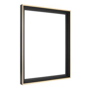lot 60043 image: MCS Canvas Float Frames 16x20 Frame, Black & Gold for Finished Canvases, Vertical & Horizontal Wall Hanging Large with Adhesive for Canvas Paintings (1-Pack)